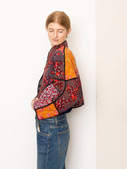 The Kaira Cropped Quilted Patchwork Kantha Jacket
