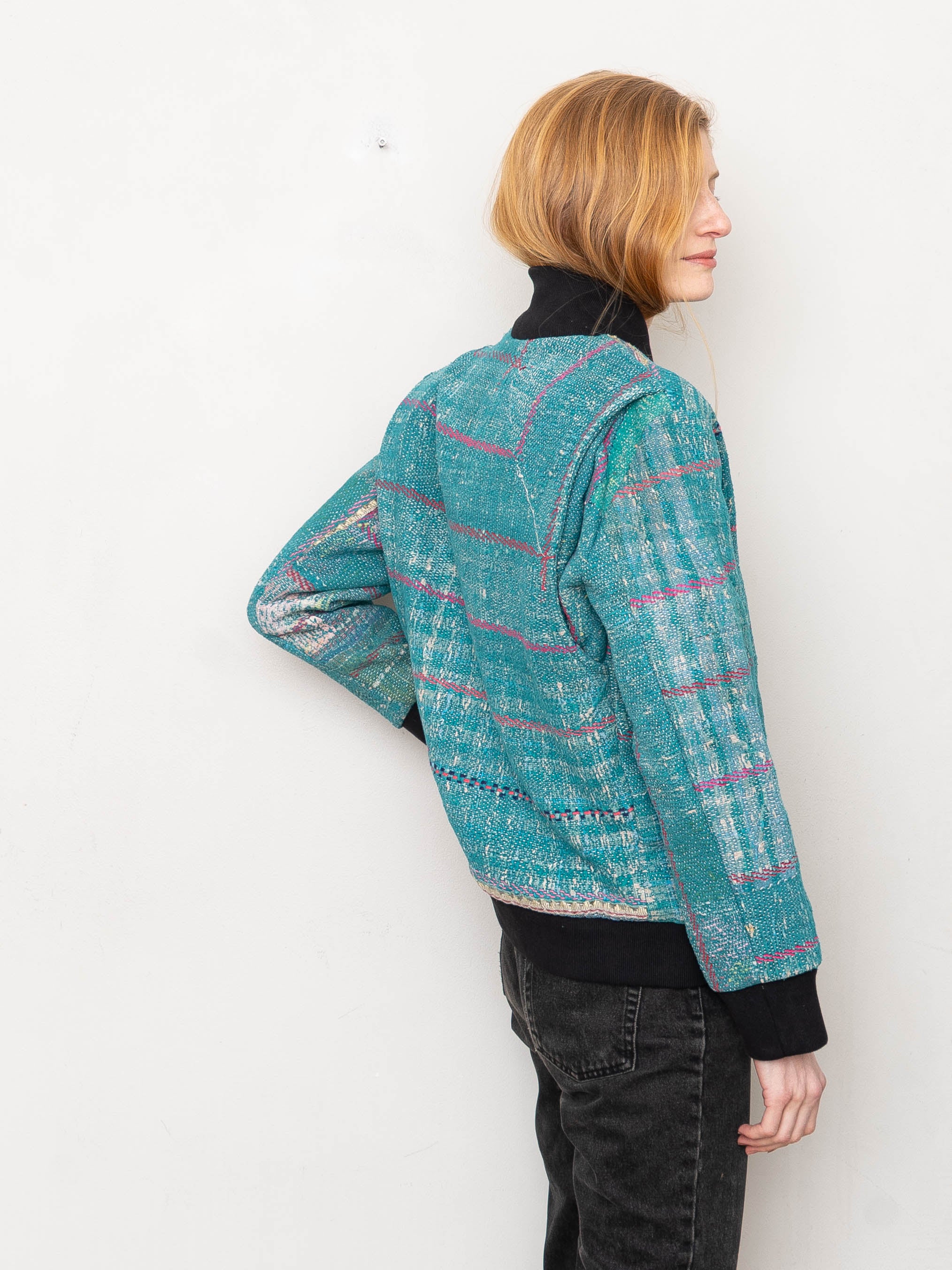 The Veda Quilted One-of-a-Kind Bomber Jacket - Medium