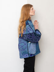The Ladhiya Denim Suzani Jacket - Medium