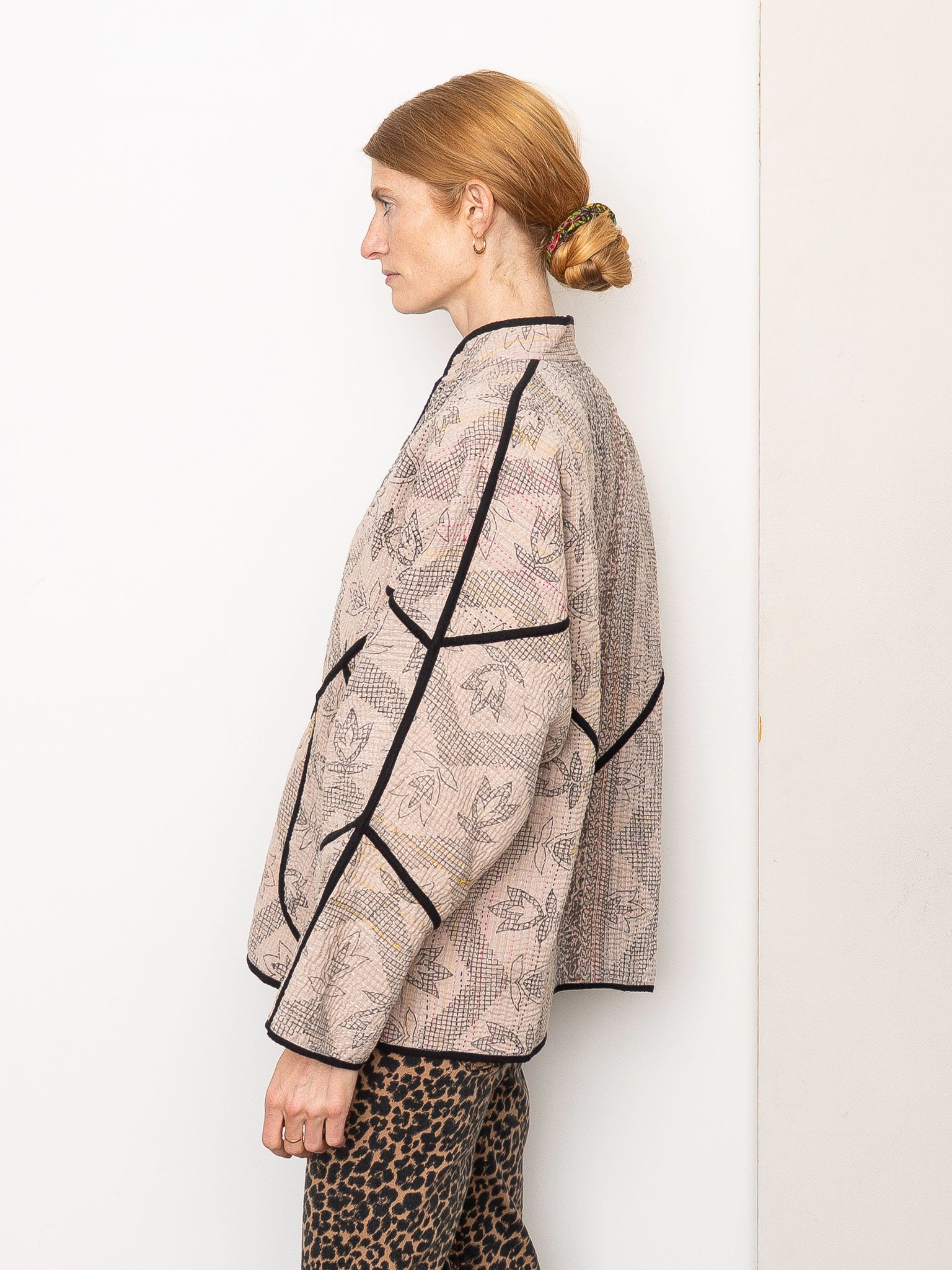 The Ladhiya Quilted Patchwork Kantha Jacket