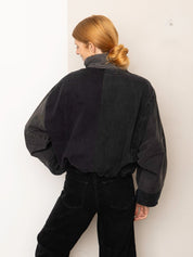 The Shira Denim Puffer Bomber Jacket