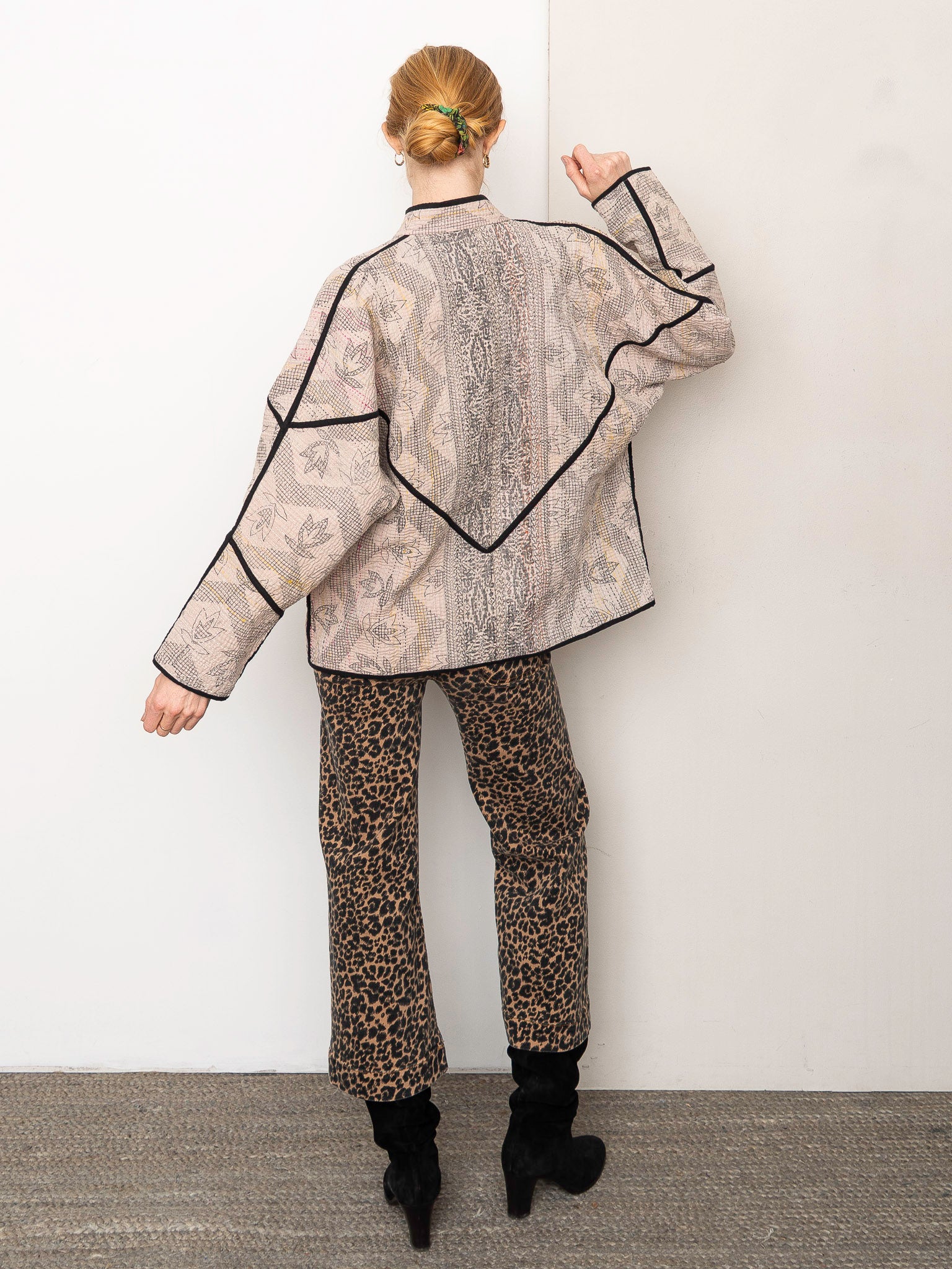 The Ladhiya Quilted Patchwork Kantha Jacket
