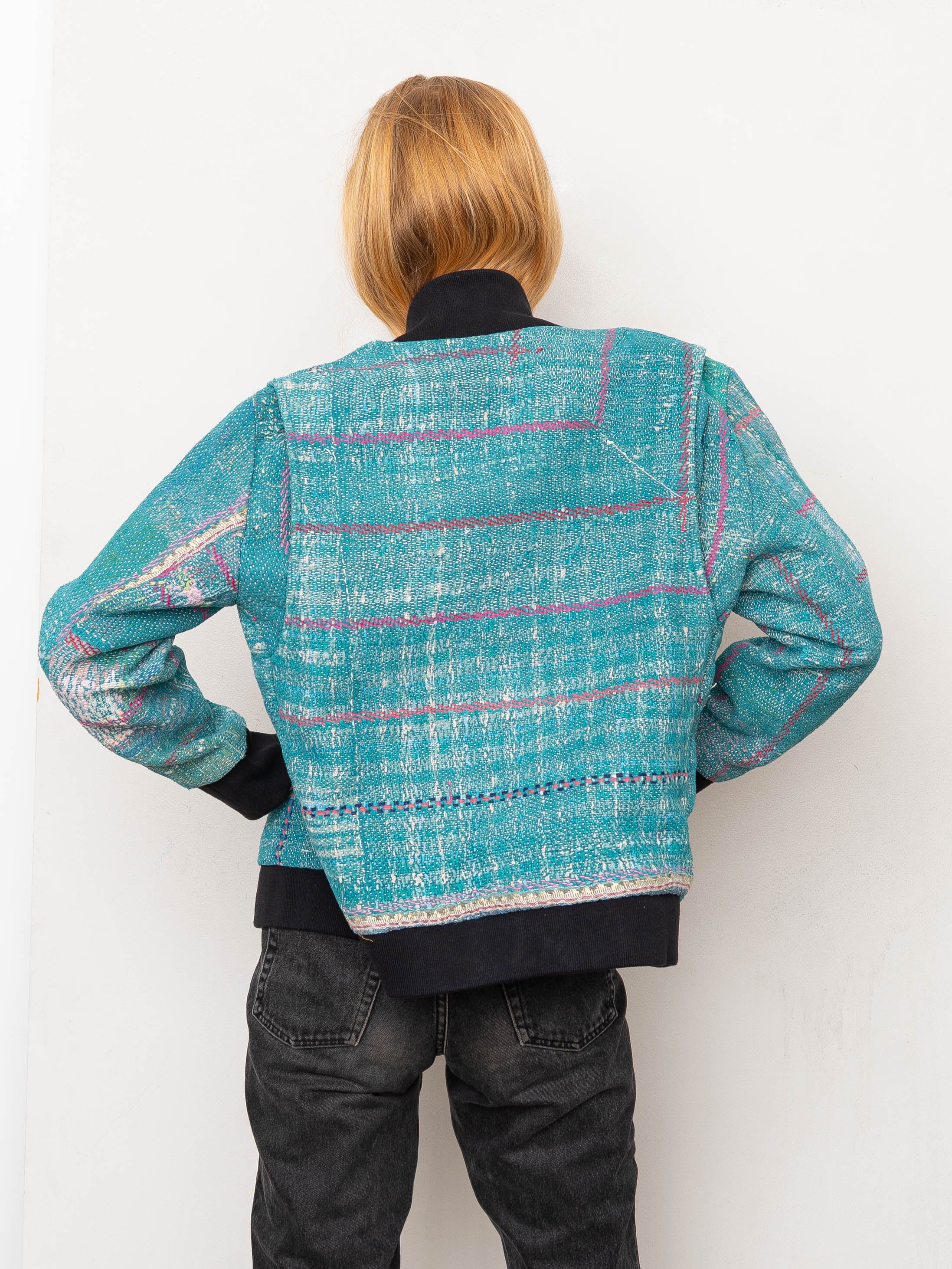 The Veda Quilted One-of-a-Kind Bomber Jacket - Medium