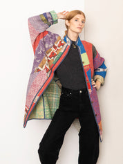 The Sai Quilted Patchwork Kantha Coat