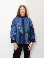 The Ladhiya Denim Suzani Jacket - Medium