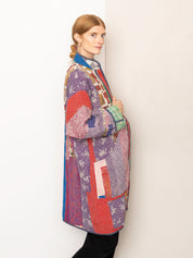 The Sai Quilted Patchwork Kantha Coat