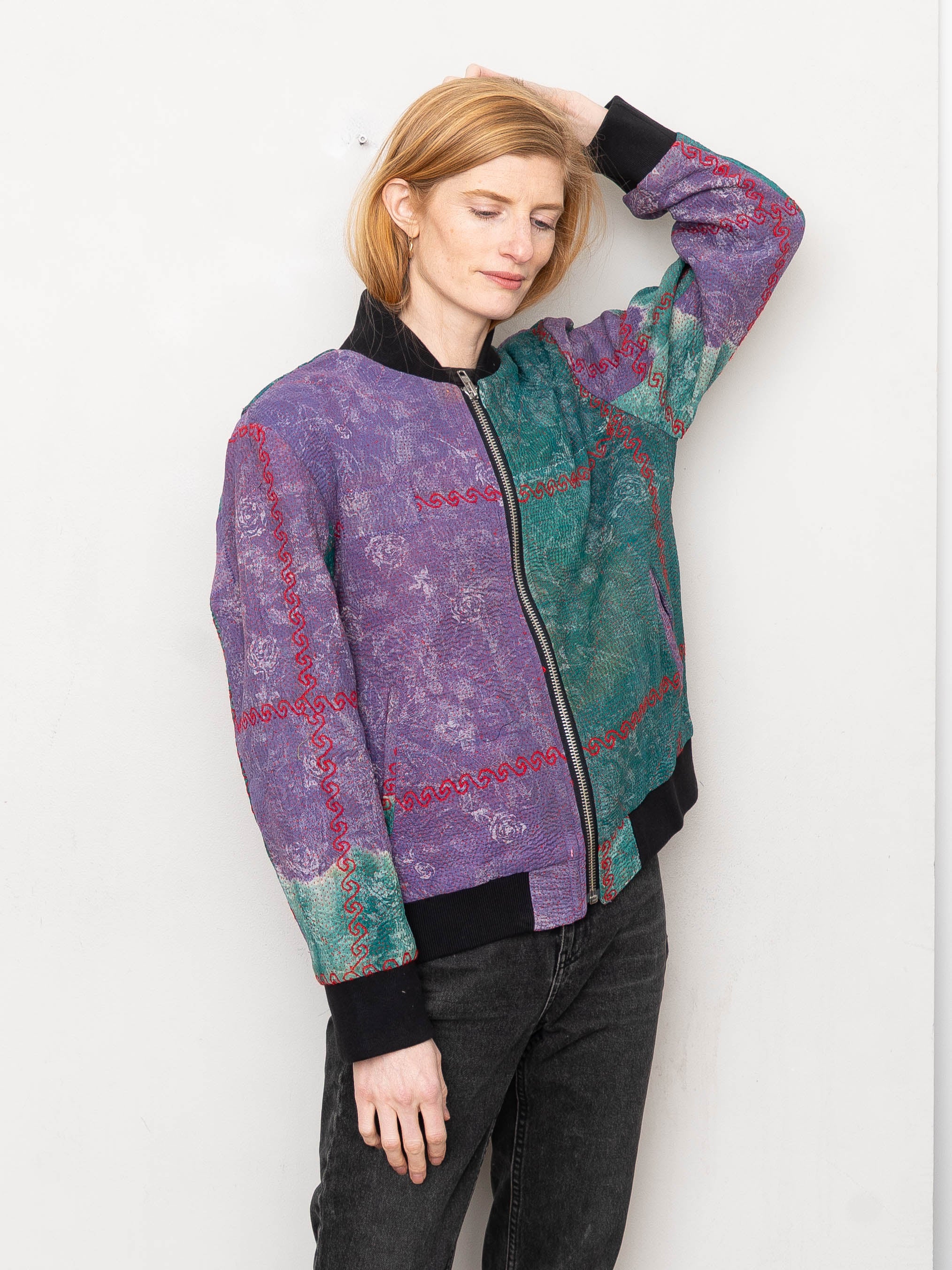 The Veda Quilted One-of-a-Kind Bomber Jacket - Medium