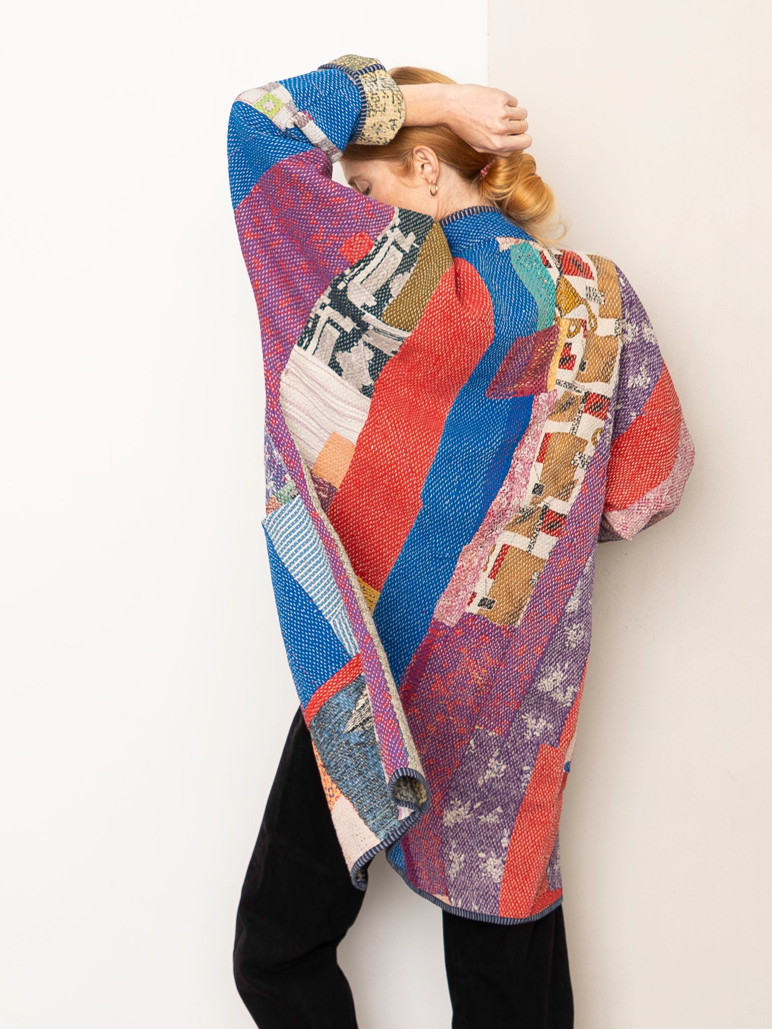 The Sai Quilted Patchwork Kantha Coat