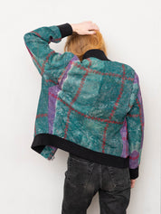 The Veda Quilted One-of-a-Kind Bomber Jacket - Medium