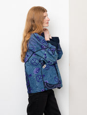 The Ladhiya Denim Suzani Jacket - Medium