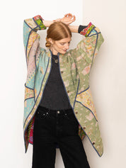 The Sai Quilted Patchwork Kantha Coat