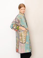 The Sai Quilted Patchwork Kantha Coat
