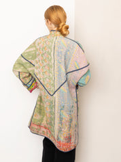 The Sai Quilted Patchwork Kantha Coat