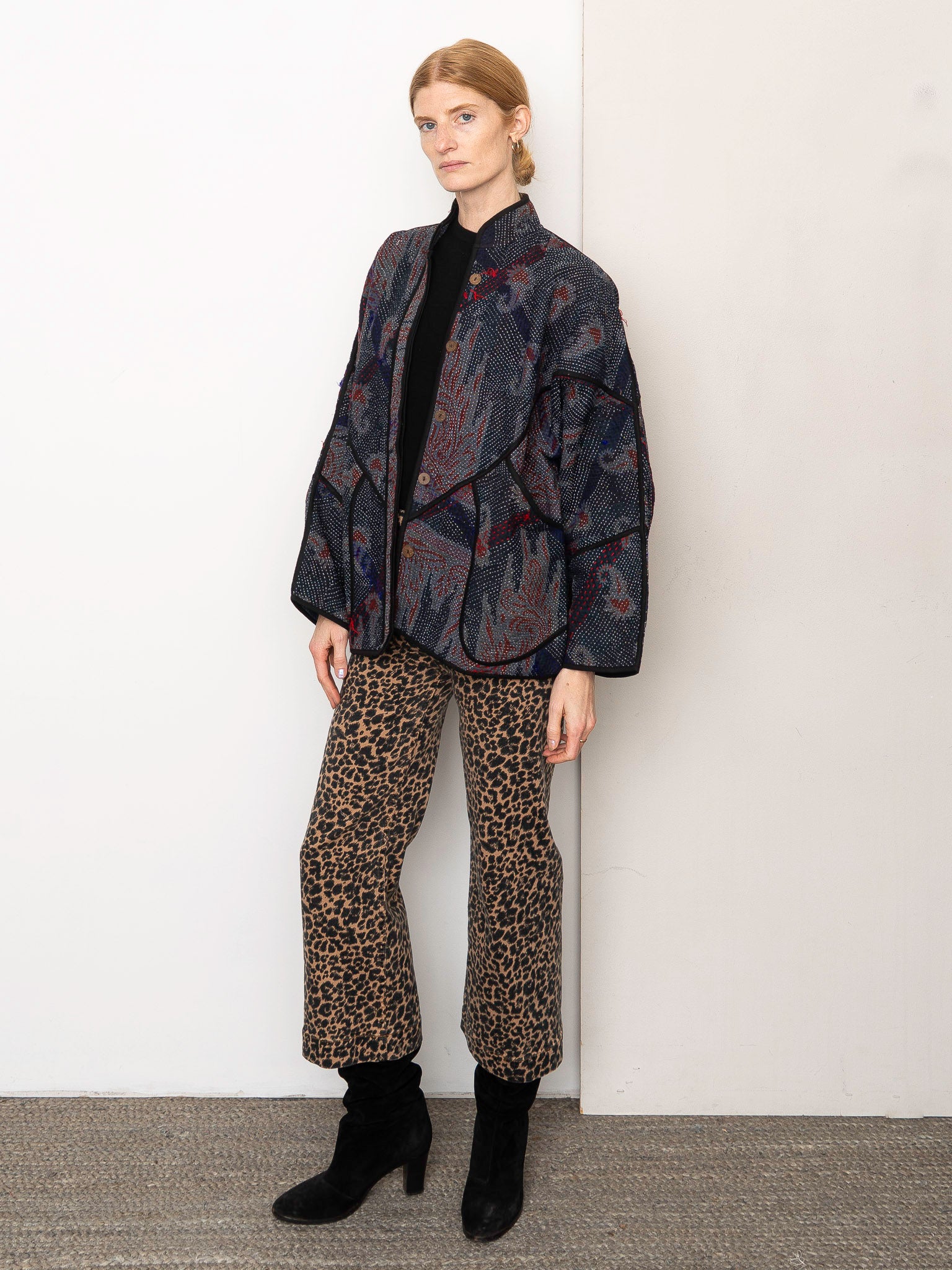 The Ladhiya Quilted Patchwork Kantha Jacket