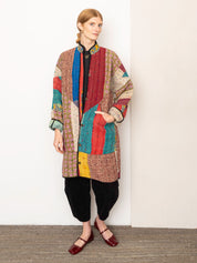 The Sai Quilted Patchwork Kantha Coat