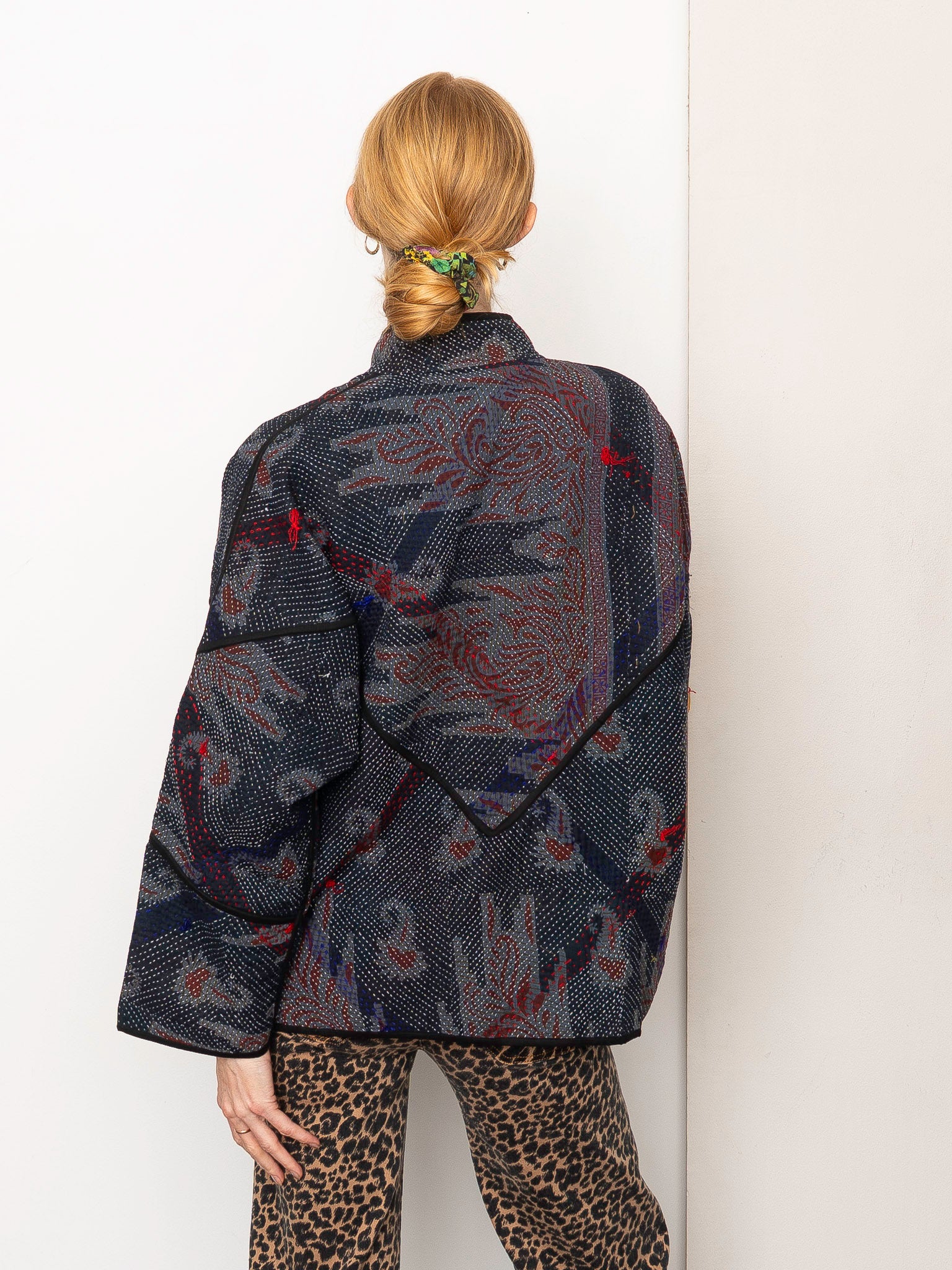 The Ladhiya Quilted Patchwork Kantha Jacket