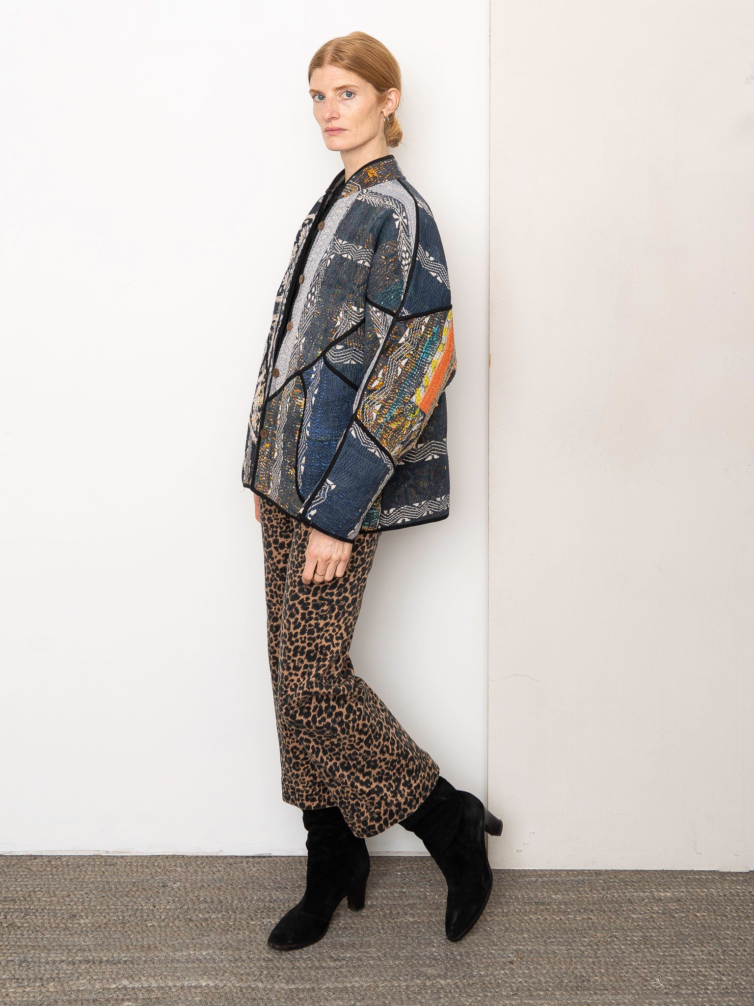 The Ladhiya Quilted Patchwork Kantha Jacket