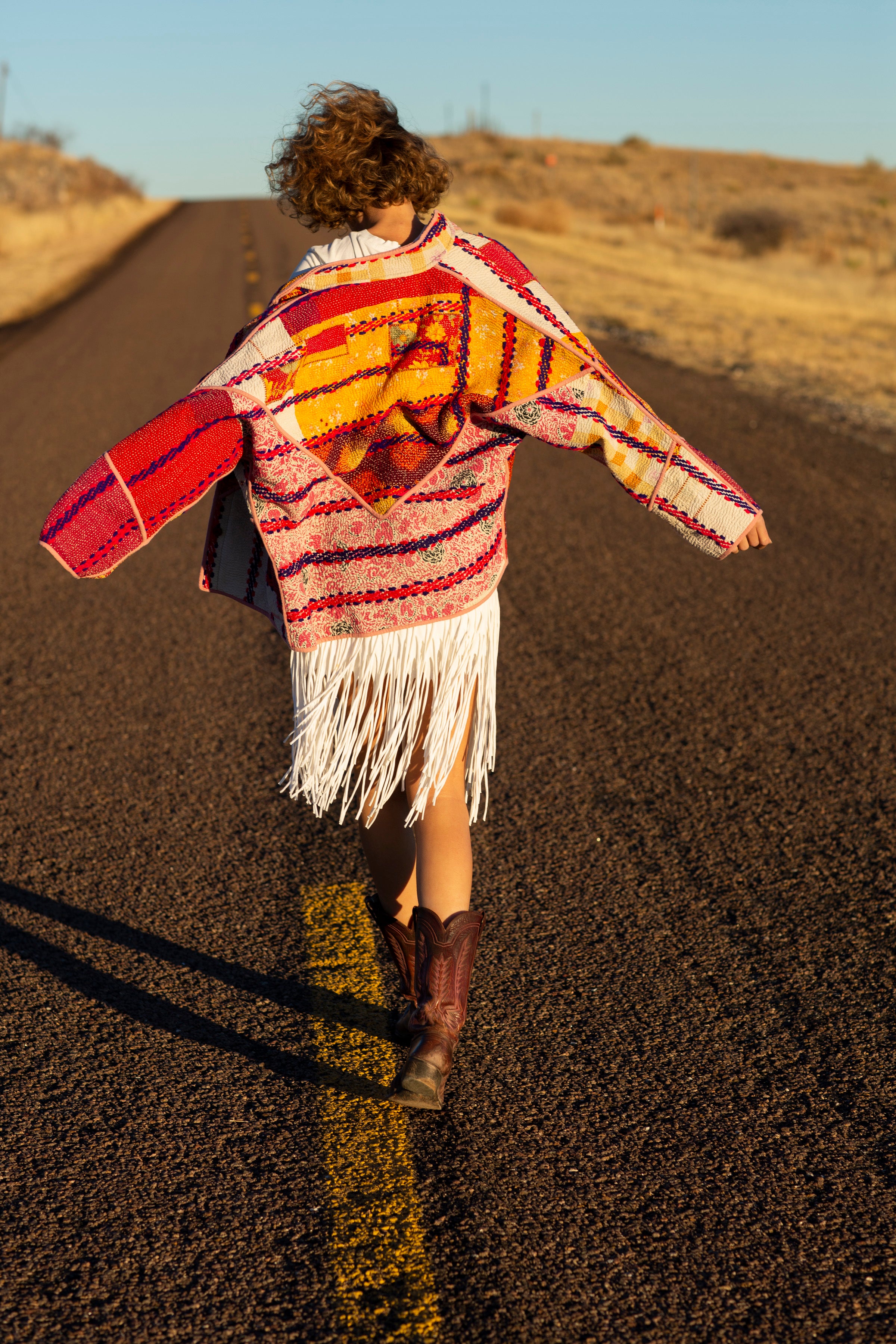 The Ladhiya Quilted Patchwork Kantha Jacket