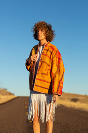 The Ladhiya Quilted Patchwork Kantha Jacket