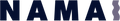 NAMA logo with dark blue text on a white background