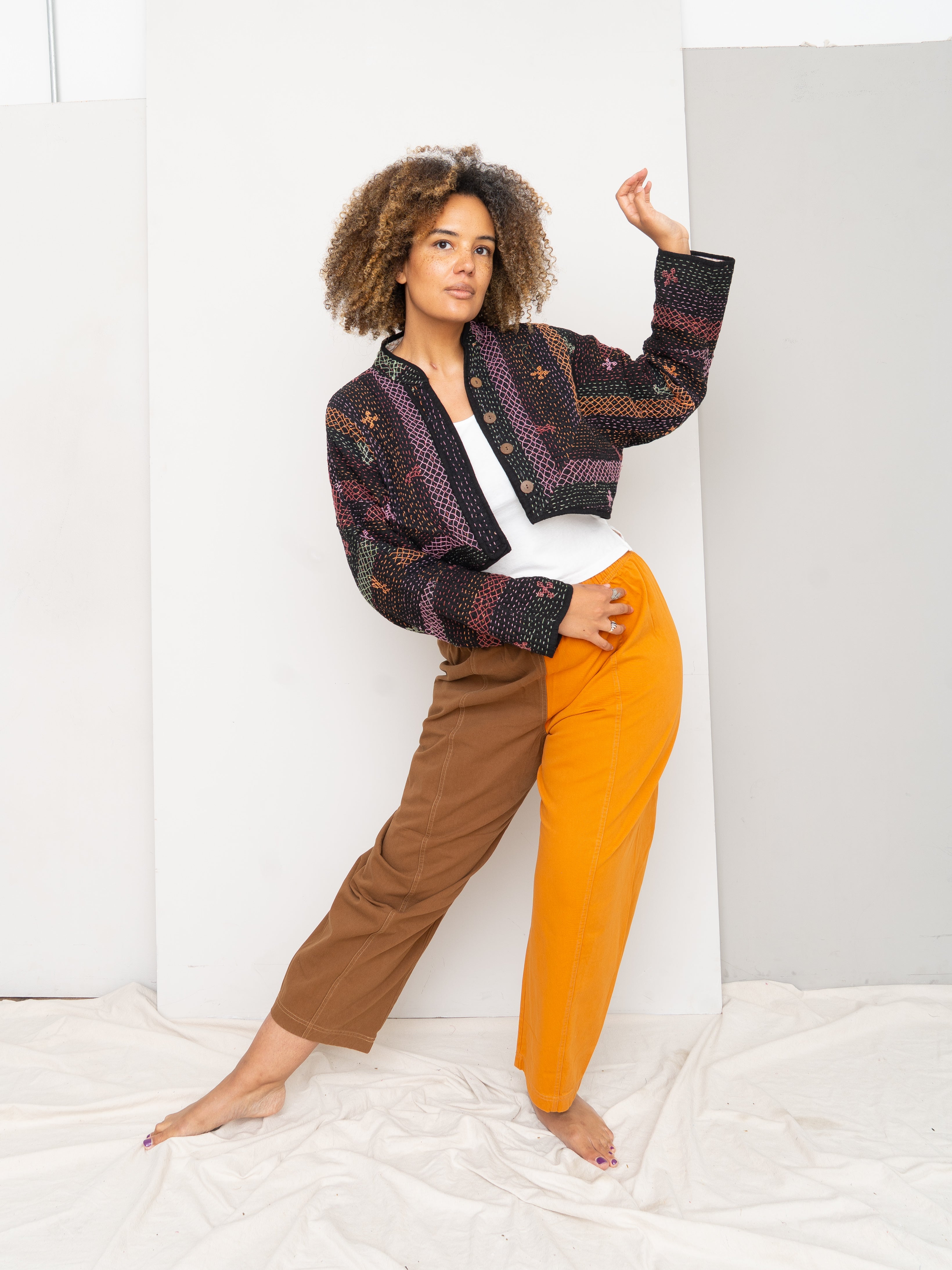 The Kaira Cropped Saami Quilt Jacket