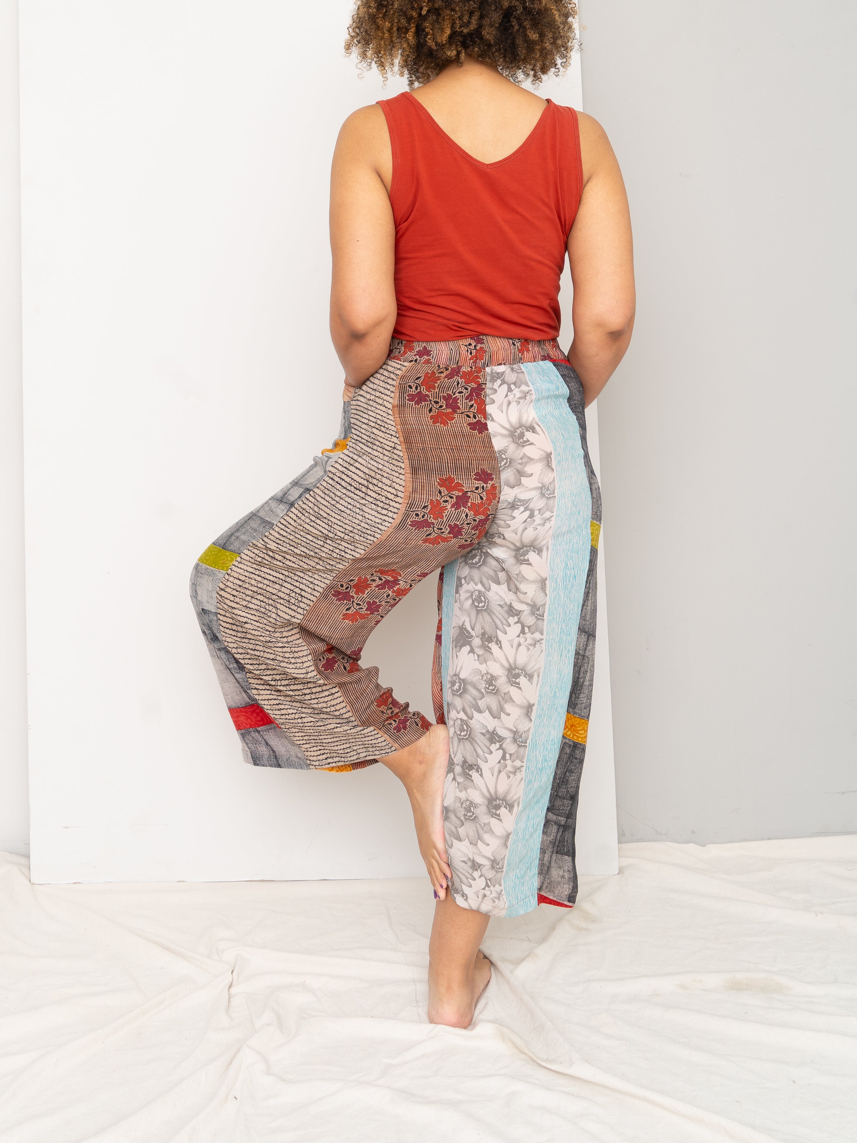 The Nayan Pant - Large - Upcycled Silk