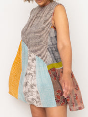 The Anan Short Dress  - Medium / Large - Upcycled Silk
