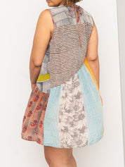 The Anan Short Dress  - Medium / Large - Upcycled Silk
