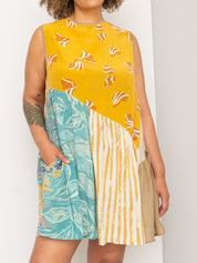 The Anan Short Dress  - Medium / Large - Upcycled Silk