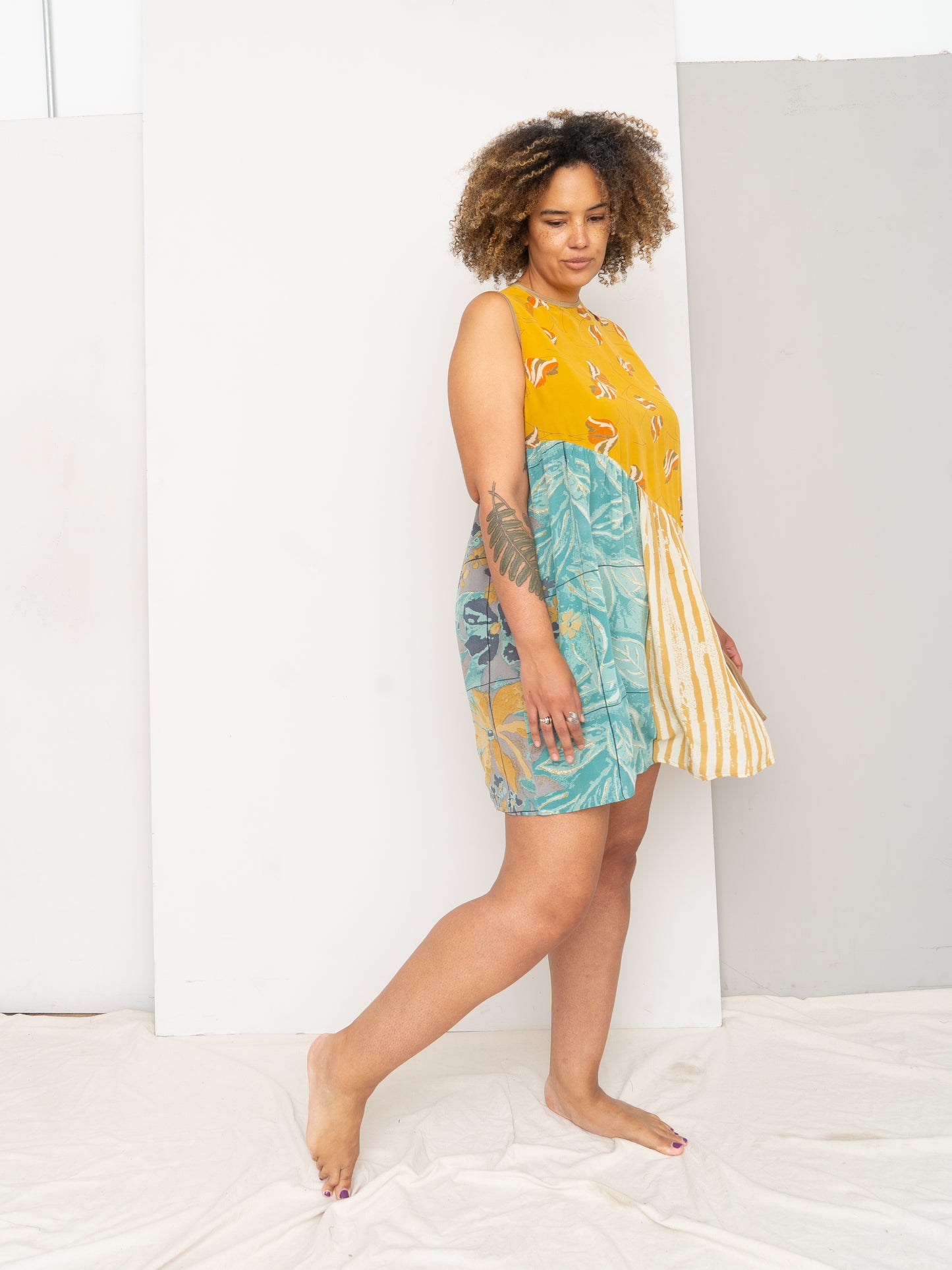 The Anan Short Dress  - M/L - Recycled Silk