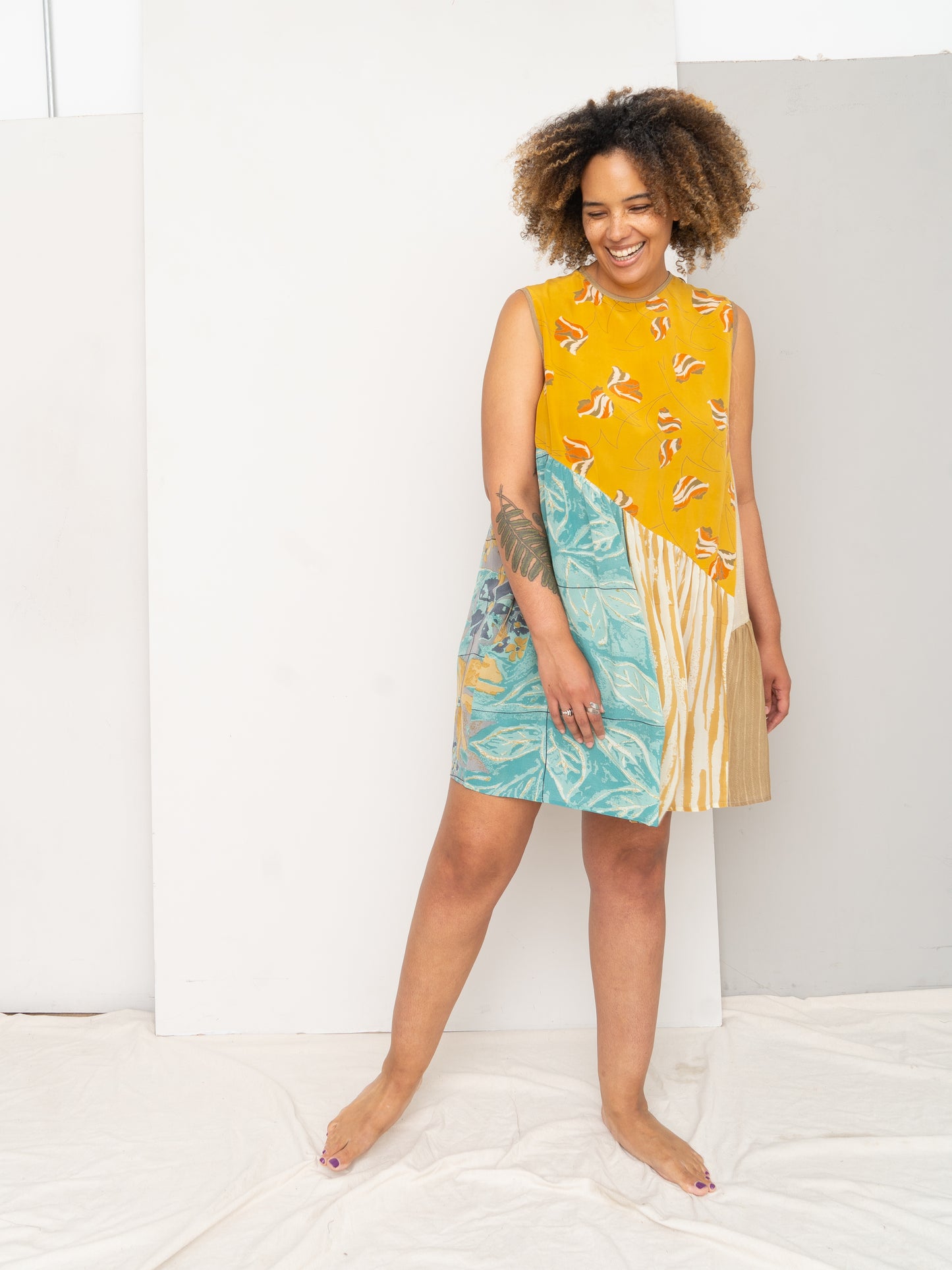 The Anan Short Dress  - M/L - Recycled Silk
