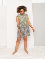 The Anan Short Dress  - Medium / Large - Upcycled Silk