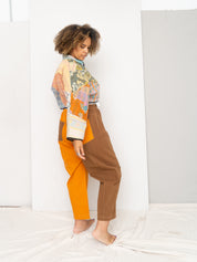 The Kaira Cropped Quilted Patchwork Kantha Jacket