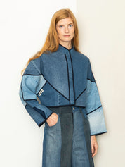 The Kaira Cropped Denim Jacket - Medium