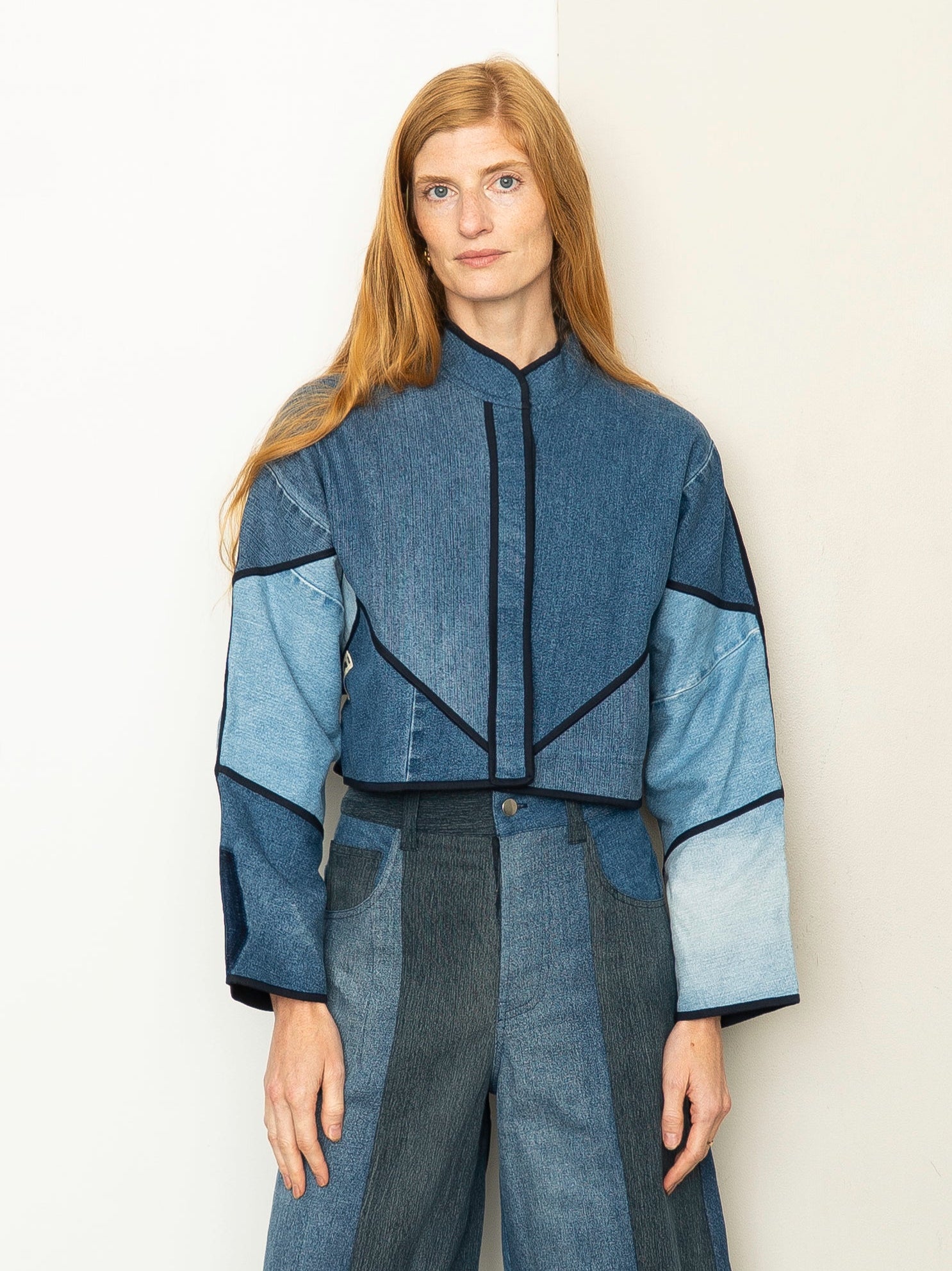 The Kaira Cropped Denim Jacket - Medium