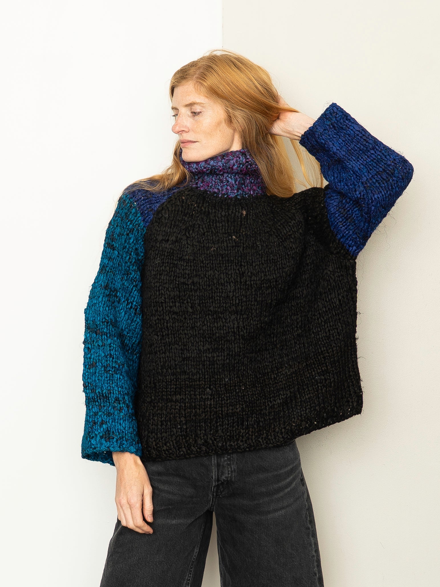 The Vishnu Knitted Silk Roll-Neck Sweater