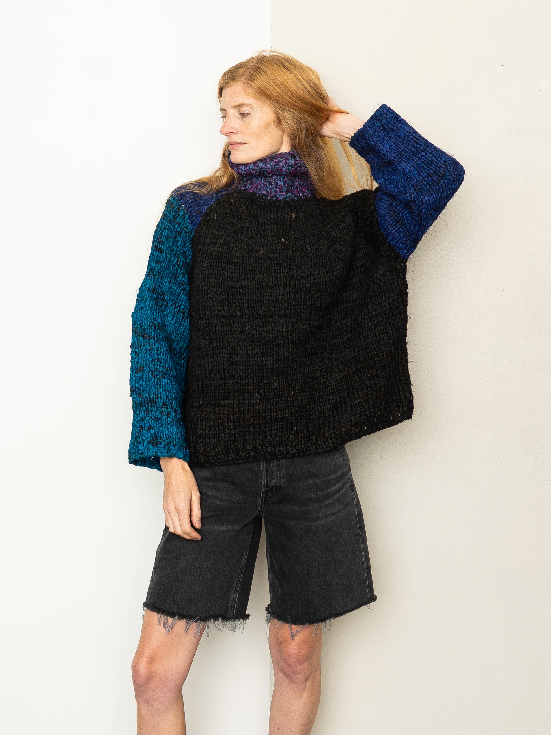 The Vishnu Knitted Silk Roll-Neck Sweater