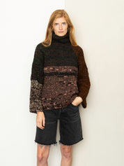The Vishnu Knitted Silk Roll-Neck Sweater