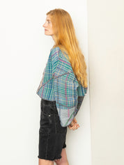 The Kaira Cropped Quilted Patchwork Kantha Jacket