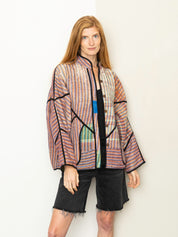 The Ladhiya Quilted Patchwork Kantha Jacket