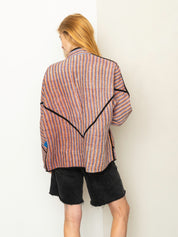 The Ladhiya Quilted Patchwork Kantha Jacket