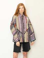 The Ladhiya Quilted Patchwork Kantha Jacket