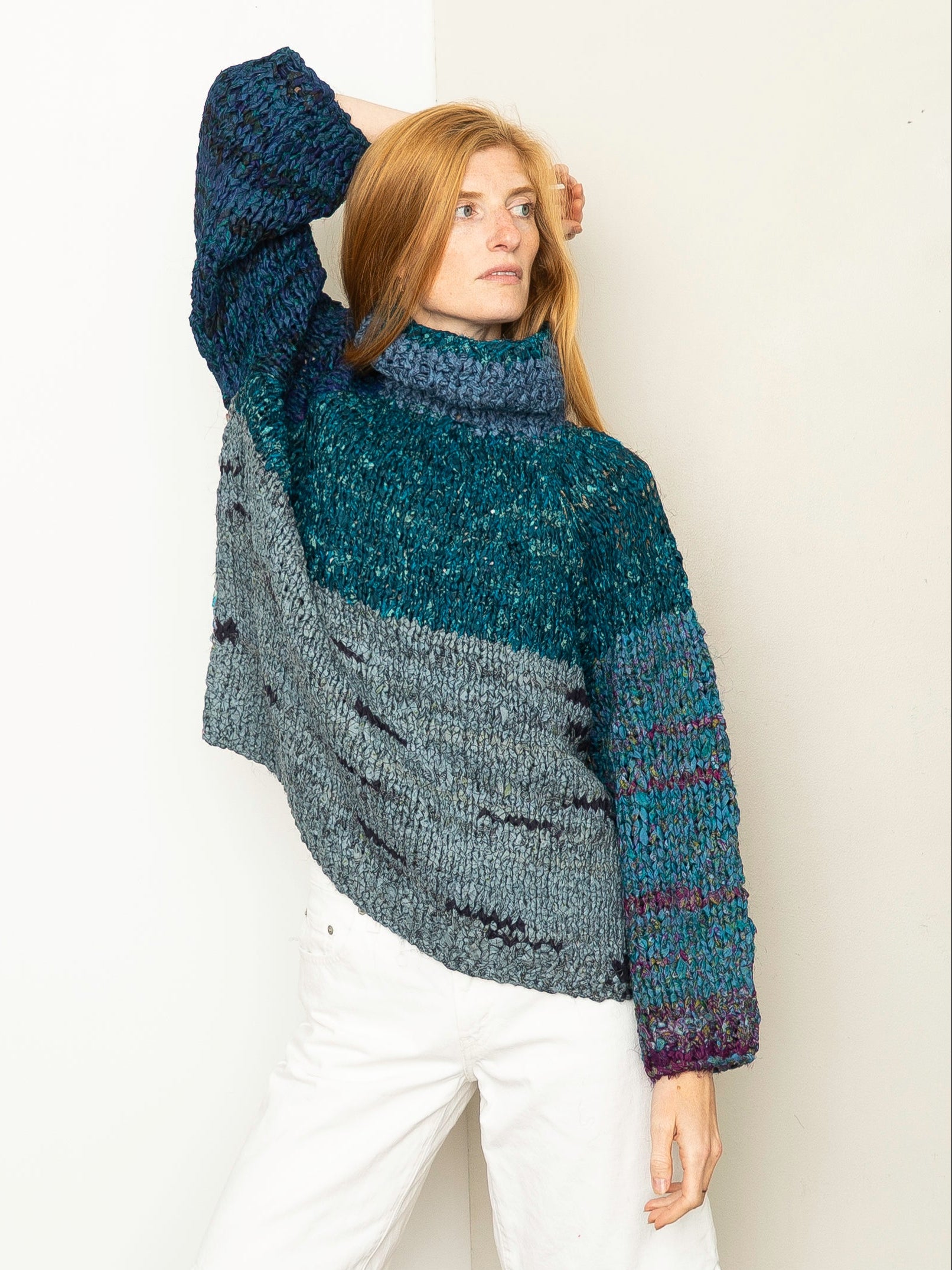 The Vishnu Knitted Silk Roll-Neck Sweater