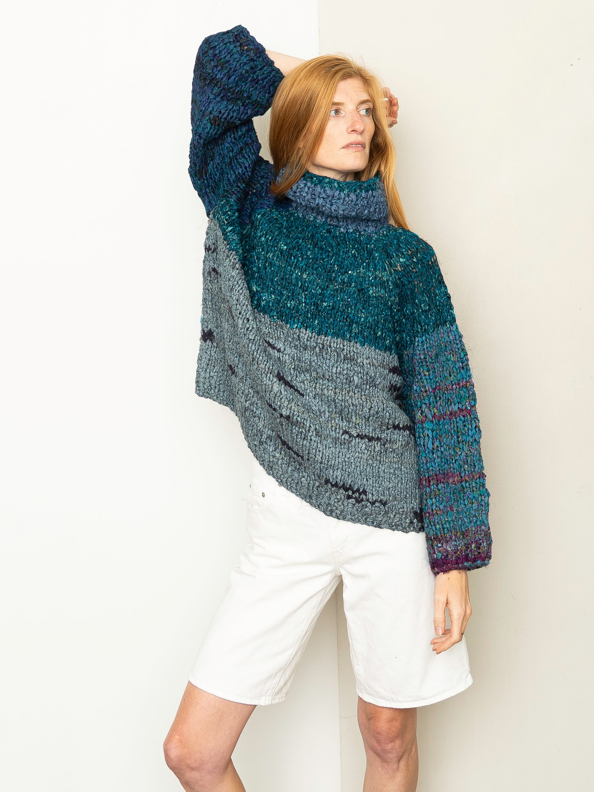 The Vishnu Knitted Silk Roll-Neck Sweater
