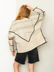 The Ladhiya Quilted Patchwork Kantha Jacket