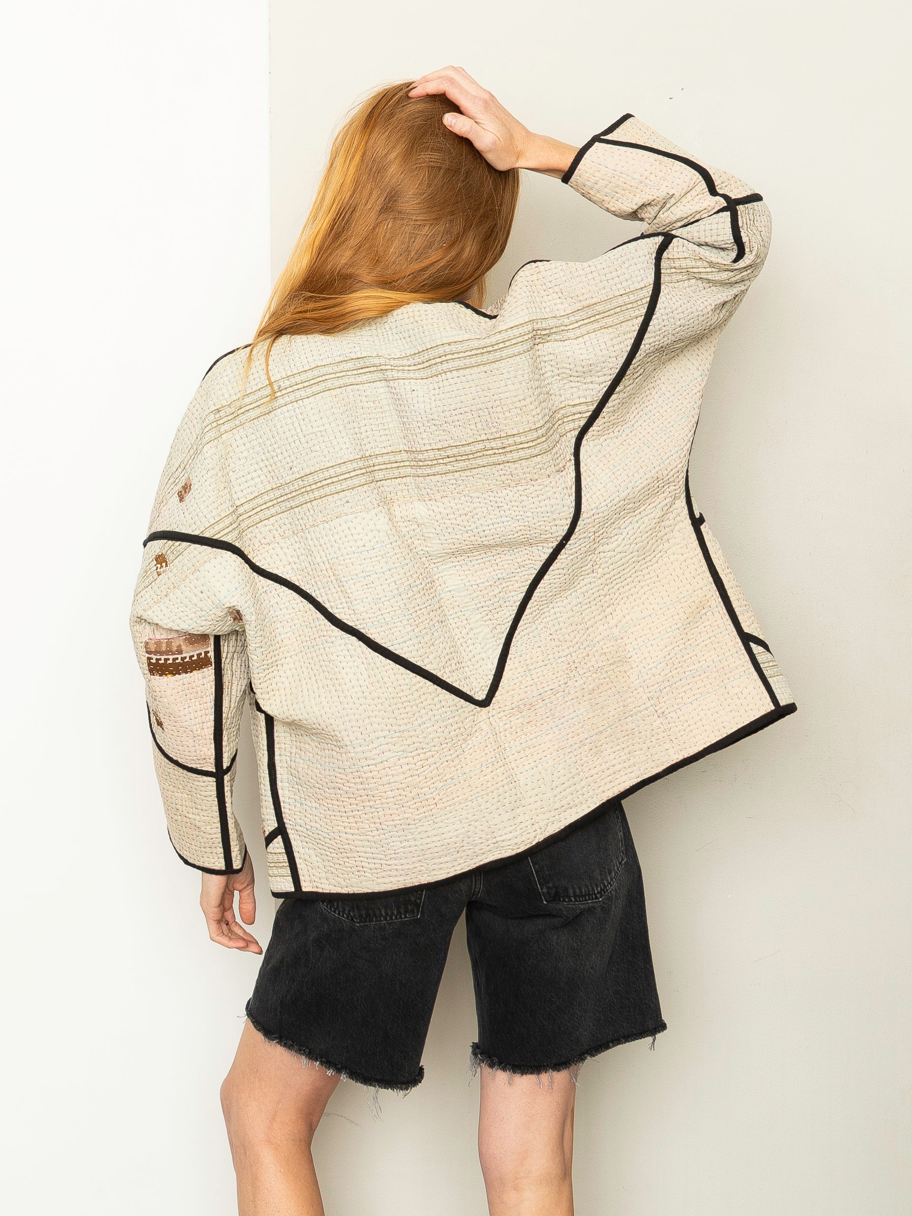 The Ladhiya Quilted Patchwork Kantha Jacket