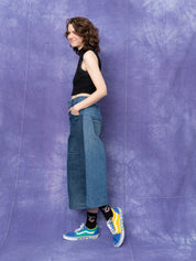 The Bindu Denim Bermuda Culotte Pant - Small