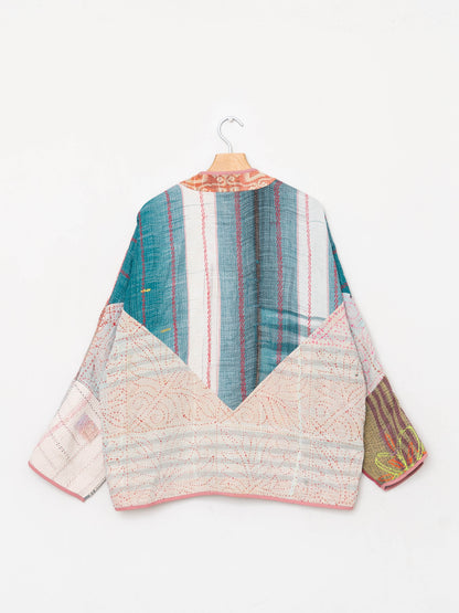 The Ladhiya Quilted Patchwork Kantha Jacket