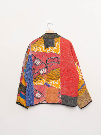 The Ladhiya Quilted Patchwork Kantha Jacket