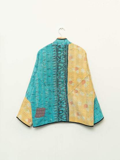 The Ladhiya Quilted Patchwork Kantha Jacket